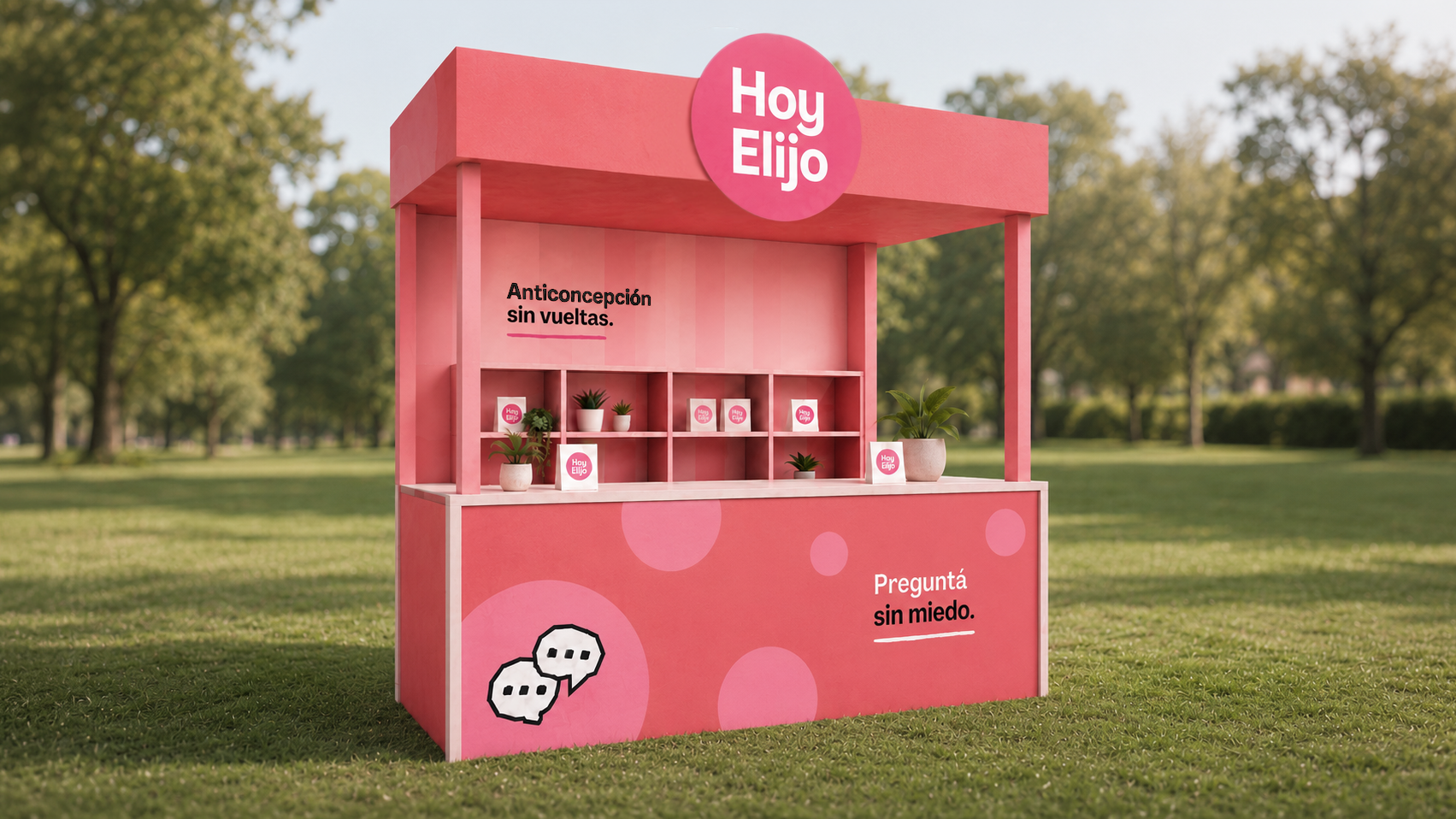 Hoy Elijo branded activation stand at Avon's 2024 Breast Cancer Walk
